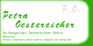 petra oestereicher business card